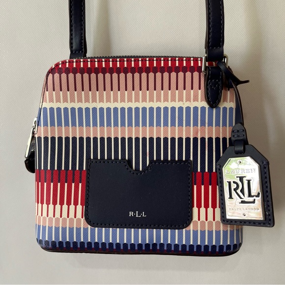 Lauren Ralph Lauren Handbags - Lauren Ralph Lauren Red White Blue Crossbody Bag Lindley Alissa
